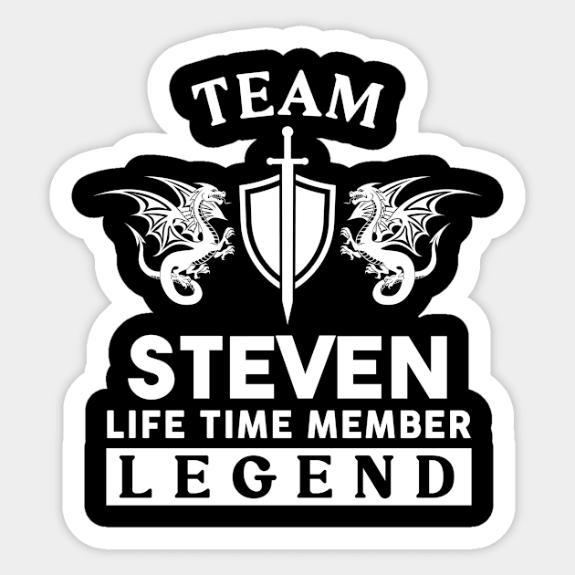 Steven Name T Shirt - Steven Life Time Member Legend Gift Item Tee Sticker by unendurableslemp118